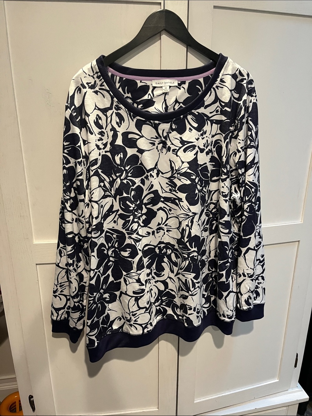 Emily Daniel’s floral soft pullover.